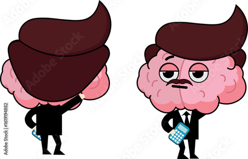 Illustration of a character, representing the neurodivergent brain, autism, gifted, adhd