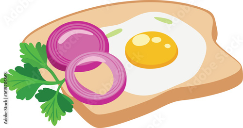 vector illustration of an egg food breakfast
