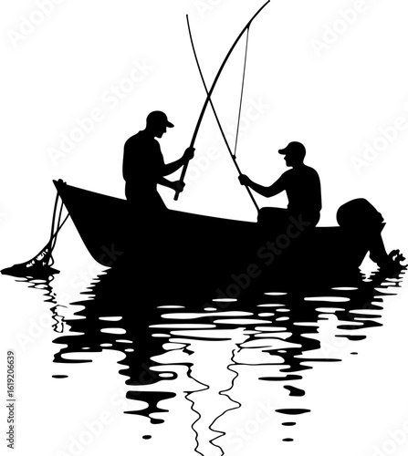 silhouette of a fisherman with fishing boat, sunset, boat, water, fishing, sea, fisherman, lake, silhouette, river, nature, sun, sunrise, beach, fish, landscape, sky, sport, kayak, people, ocean, refl