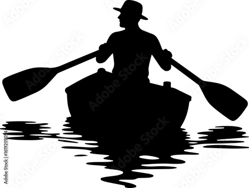 silhouette of a man in a boat, boat, sunset, water, fishing, lake, sea, fisherman, river, silhouette, beach, sunrise, sky, people, landscape, nature, sun, ocean, fish, reflection, canoe, evening, kaya