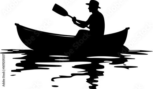 silhouette of a man in a boat, boat, sunset, water, fishing, lake, sea, fisherman, river, silhouette, beach, sunrise, sky, people, landscape, nature, sun, ocean, fish, reflection, canoe, evening, kaya