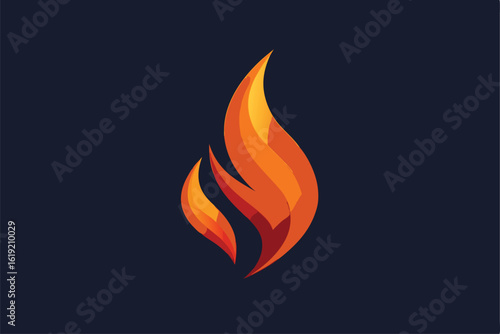 vector illustration of a burning flame