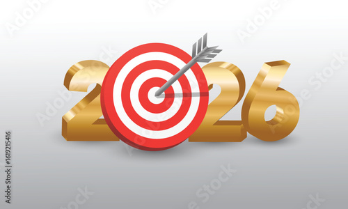 2026 Happy New Year Background Design. Greeting Card, Banner, Poster. Vector Illustration.