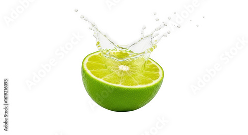 Fresh Lime Splash PNG for Refreshing Beverage Designs