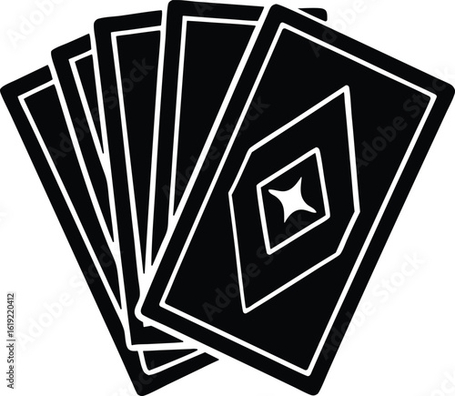 tarot cards vector icon.
