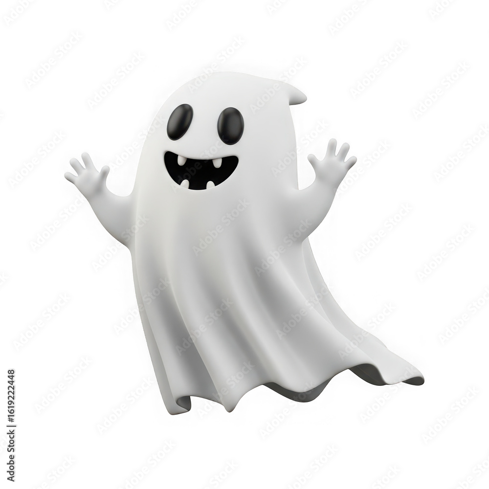 Illustration of a friendly ghost with a cheerful expression floats playfully, perfect for halloween themed designs isolated on transparent background Illustration of a friendly ghost with a cheerful expression floats playfully, perfect for halloween themed designs isolated on transparent background