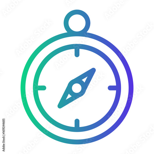 compass Line Gradient Icon