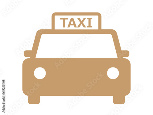 タクシーアイコン（TAXIのシルエット）