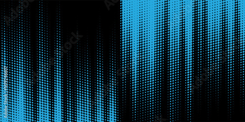 Black halftone banner template design with abstract speed lines style.Halftone black color pattern with dots and grunge texture background.Pop art comic in sporty style with light blue and black dots.