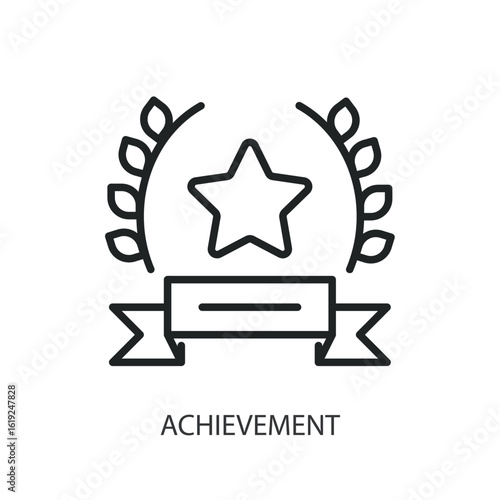 Achievement thin line vector icons.