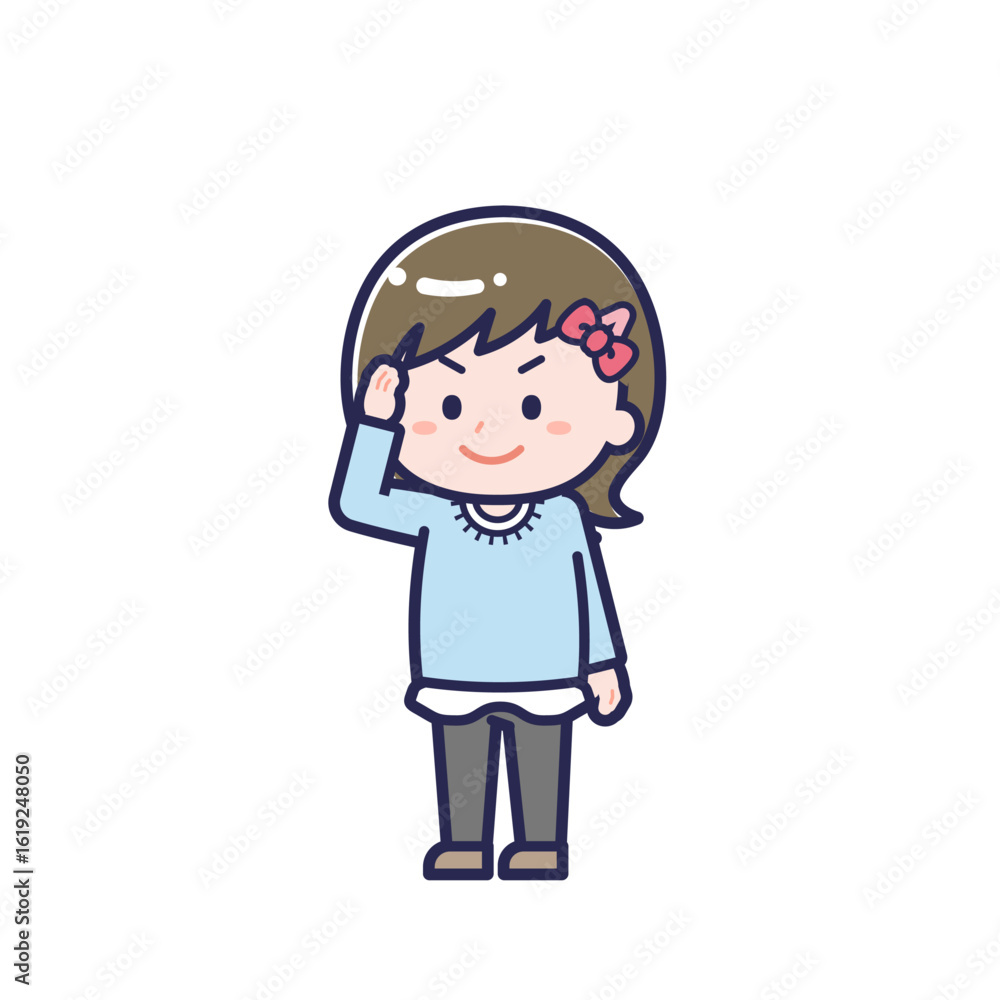 私服のこども/ななめ/女の子 02 私服のこども/ななめ/女の子 02