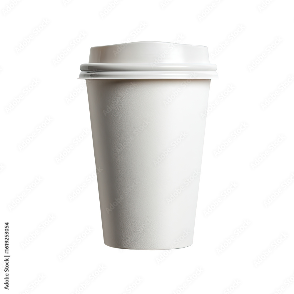 Blank disposable coffee cup with lid Blank disposable coffee cup with lid