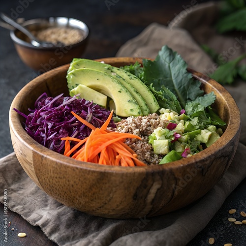 Vibrant Nourishing Buddha Bowl with Crisp Ingredients