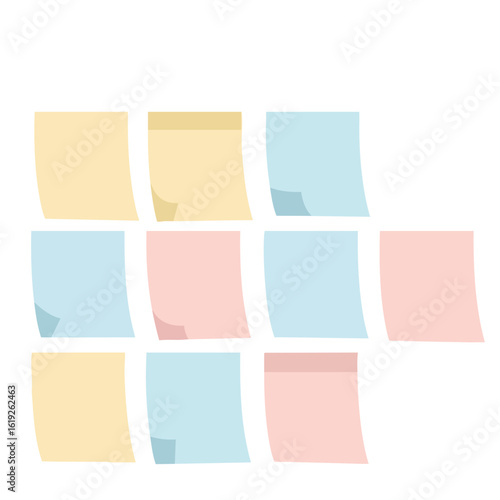 Wallpaper Mural Array of Pastel Sticky Notes for Organization and Planning Torontodigital.ca