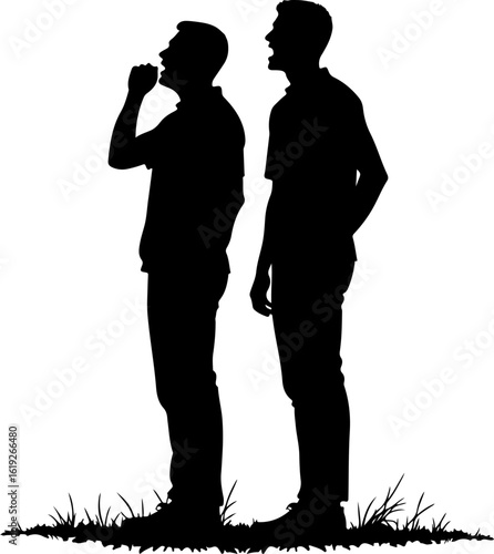 silhouette of football referee