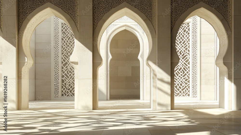 Obraz premium Light-filled arches, Islamic design