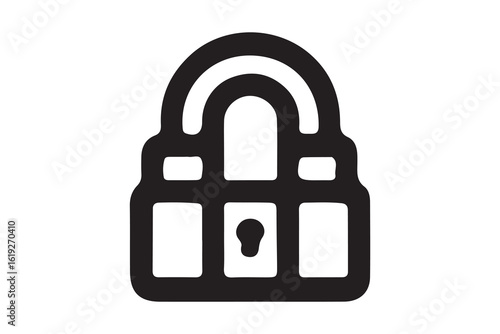 Lock icon drawn in minimalist style with simple lines on white background
