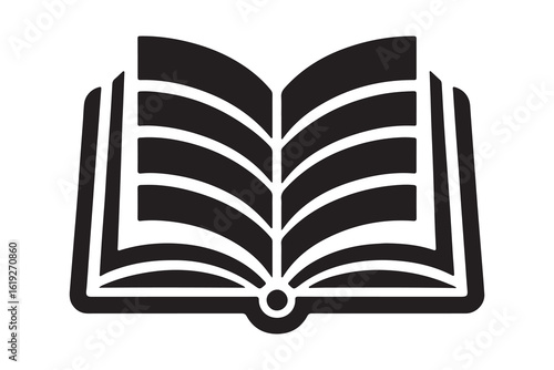 Open  Book One Line Continuous Vector Drawing on white background    
