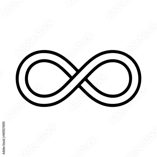 Infinity line icon symbolizing endless loop and continuous flow