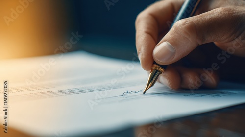 Wallpaper Mural Professional Businessman Signing Contract Authentic High-Quality Corporate Agreement Concept for Modern Workplace Marketing and Social Media Torontodigital.ca