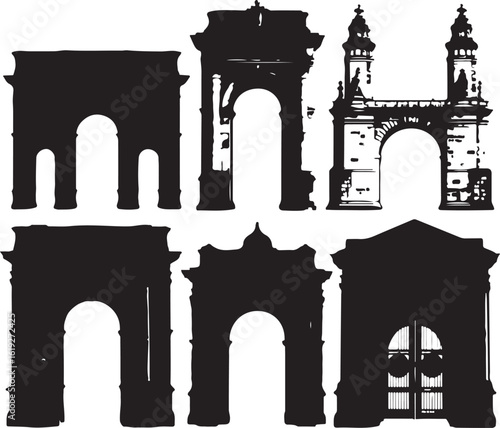 Archways and architectural elements gateway monument