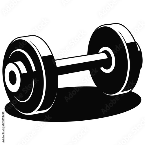 dumbbell isolated on white