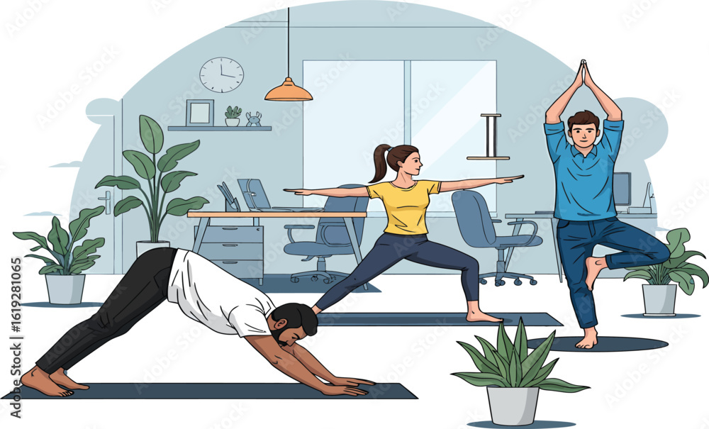 Fototapeta premium vector, illustration, yoga and meditation