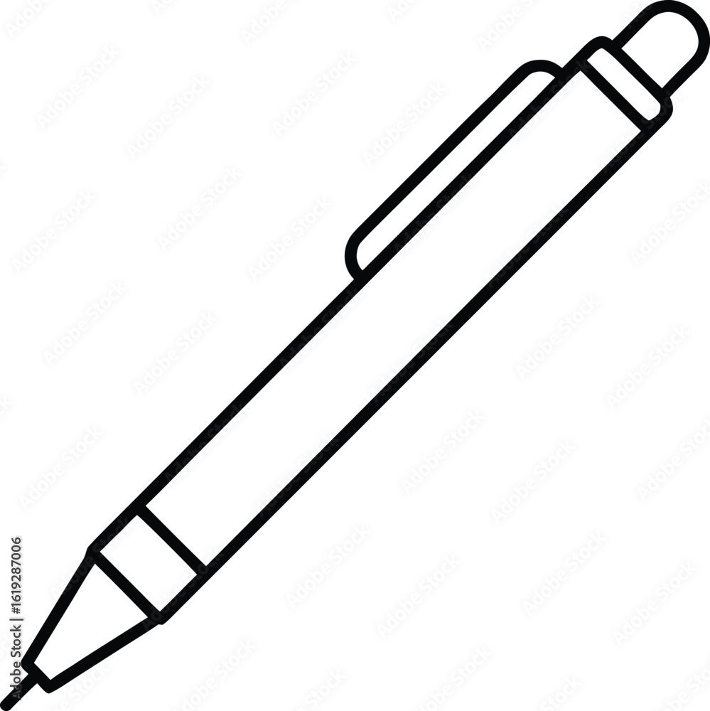 pen icon outline vector illustration on transparent background pen icon outline vector illustration on transparent background