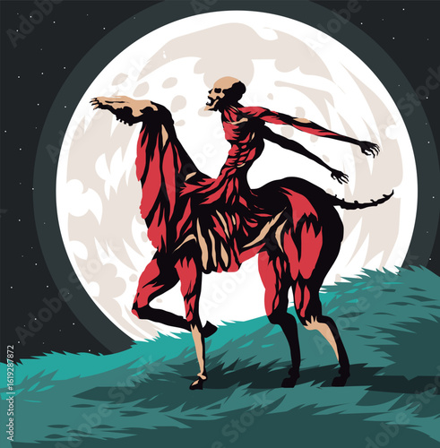 evil nuckelavee  demon in the night