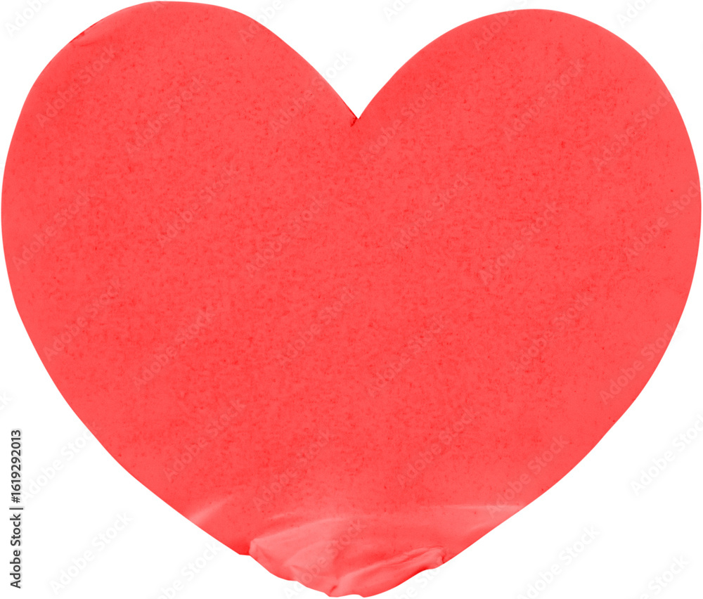 Obraz premium red heart shape sticker isolated on white background