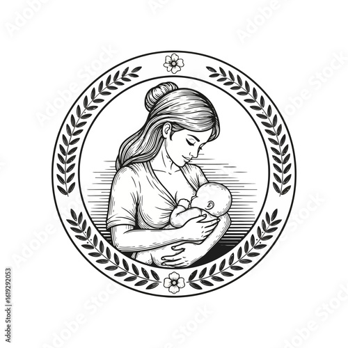 Serene Breastfeeding: A Timeless Emblem of Motherhood