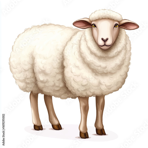 a sheep with fluffy wool