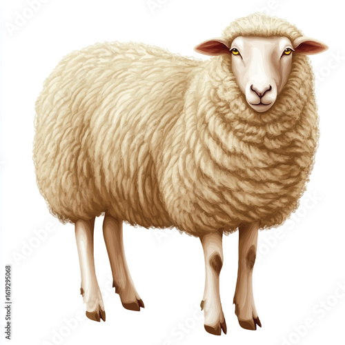 a sheep with fluffy wool