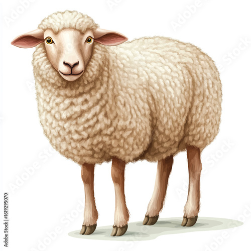 a sheep with fluffy wool