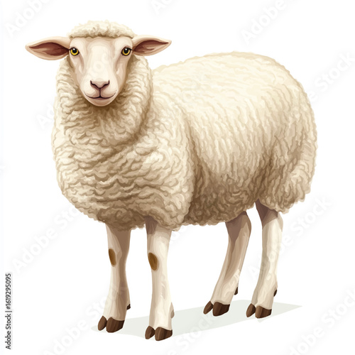 a sheep with fluffy wool