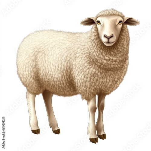 a sheep with fluffy wool