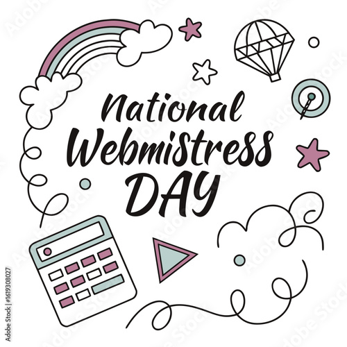 NATIONAL WEBMISTRESS DAY vector illustration