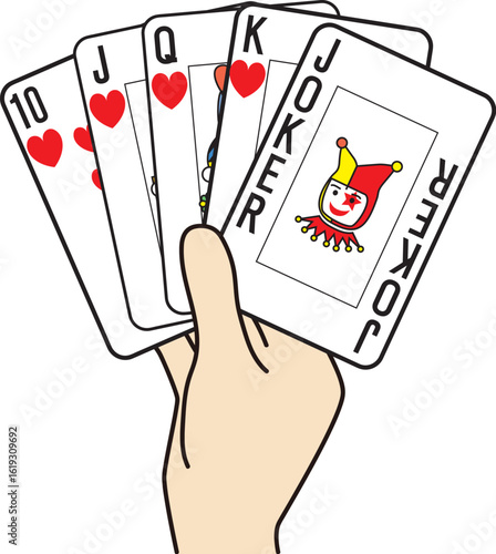 トランプを持つ手
