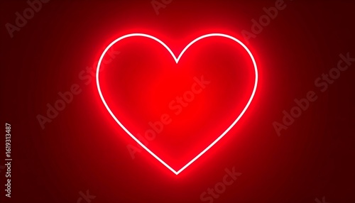 Wallpaper Mural Radiant red heart illuminated against a saturated crimson backdrop conveys warmth and affection Torontodigital.ca