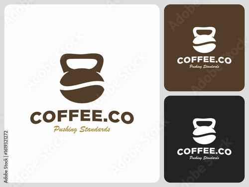 vector logo of barbell coffee