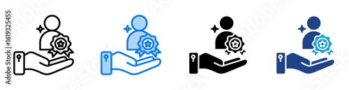 Reward icon set multiple style collection