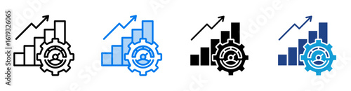 Performance icon set multiple style collection
