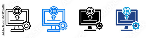 Publishing icon set multiple style collection