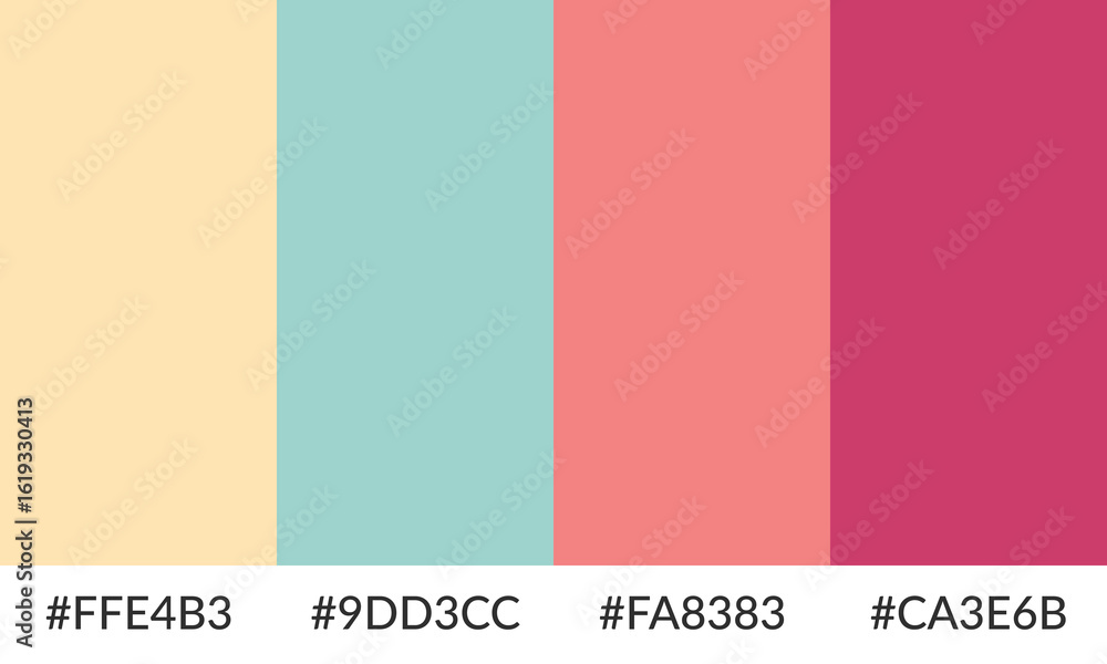 Obraz premium Abstract color palette banner versatile collection of shade and swatch