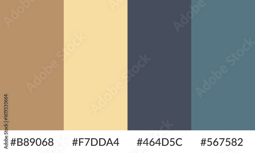Abstract color palette banner versatile collection of shade and swatch