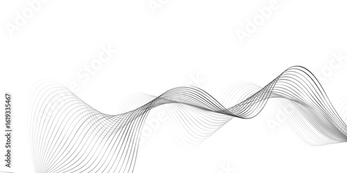 Abstract wavy lines on a clean white background create a modern, flowing design