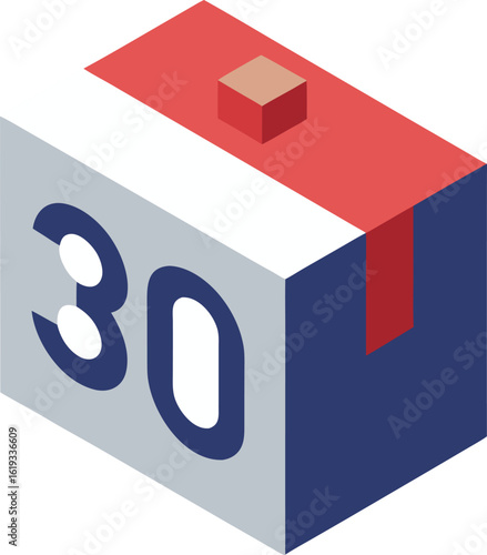 calendar block showing date on transparent background
