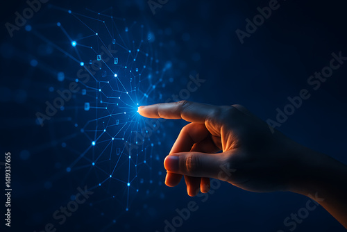 Hand holding light bulb symbol with fingers and palm showing concept of idea and business