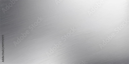 Brushed metal texture background with silver steel plate surface design