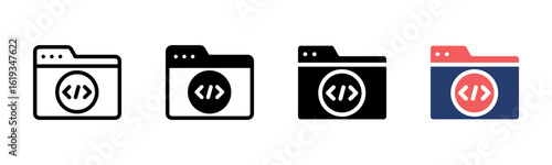 Coding Folder icon sheet multiple style collection